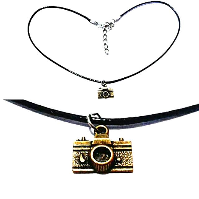 Baby Choker Necklace Bronze Camera | Kalung Handmade