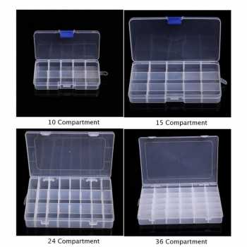 Kotak Penyimpanan Perhiasan Adjustable Grid Box 24 Slot / Kotak Penyimpanan Perhiasan Emas Kotak Tempat Penyimpanan Perhiasan / Kotak Tempat Perhiasan Cincin Gelang Kalung Tempat Perhiasan Plastik Murah Berkualitas / Kotak Penyimpanan Perhiasan 24 Slot