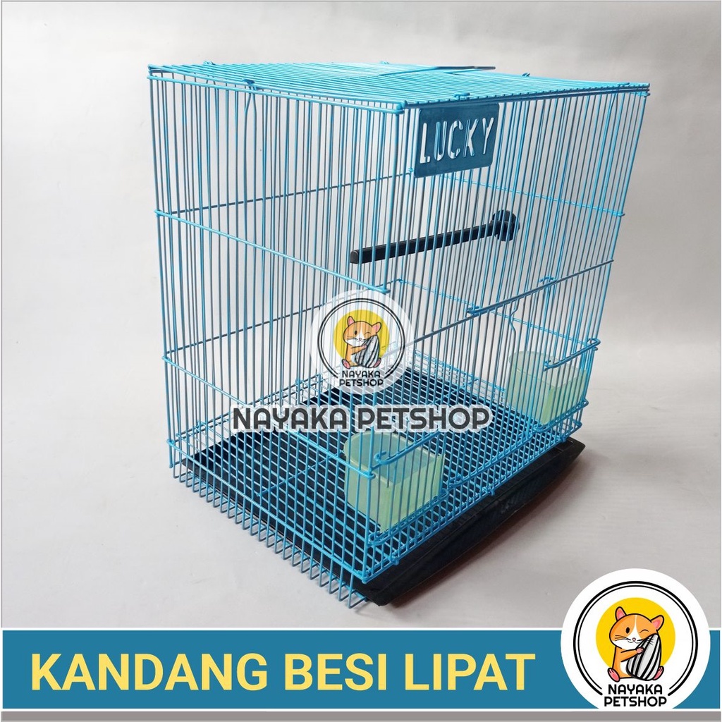 Lucky Kandang Burung Besi Lipat Mini Sugar Glider