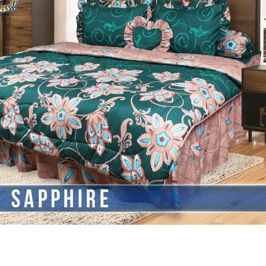Promo / BEDCOVER SET CALIFORNIA KING 180x200 / BED COVER King Size 180 - Green Sapphire - BC Terperc