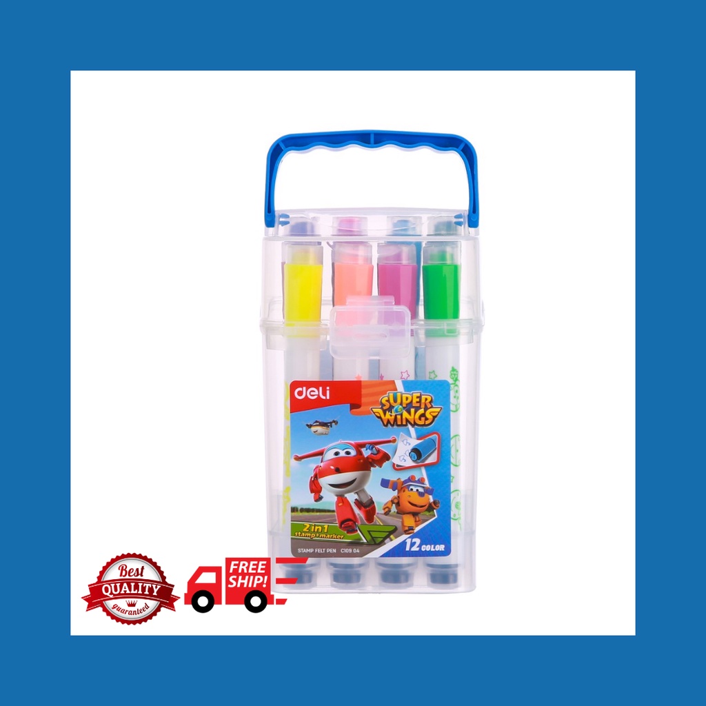 

STAMP FELT PEN DELI 12WARNA C10904