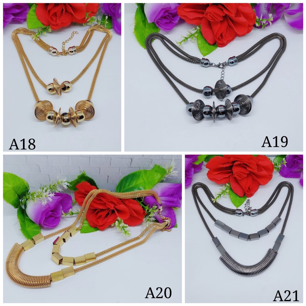 Aksesoris kalung fashion kalung elegan kalung hijab aksesoris cantik kalung daun elegan cantikA18-21