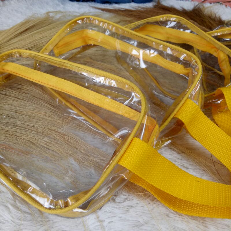 Tas pouch make up /tas serbaguna bahan plastik transparan