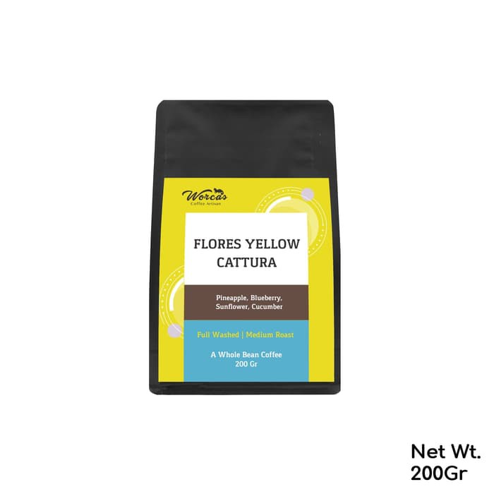 

WORCAS Arabica Flores Yellow Caturra 200 Gram Medium Roasted Coffee - kkp2363
