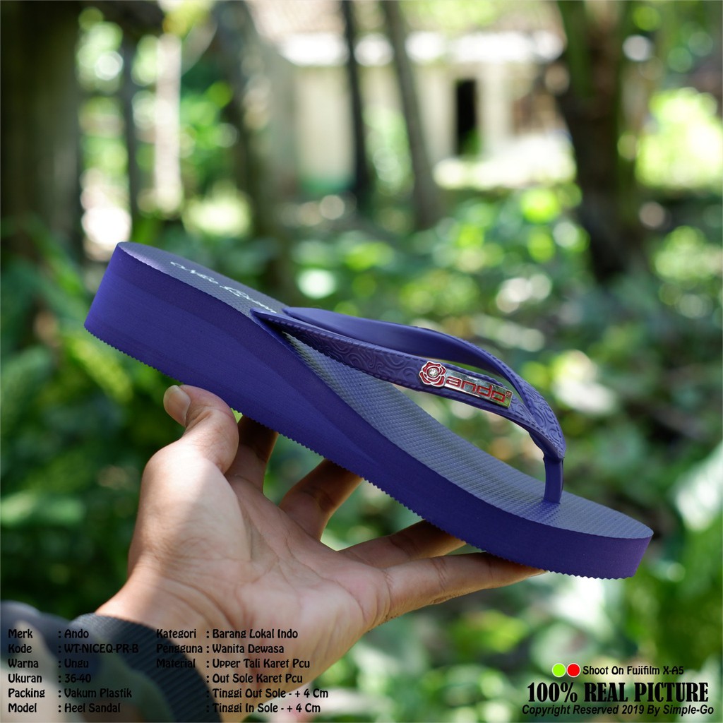 SANDAL ANDO WANITA WEDGES BAHAN KARET RUBBER NICE QUEEN 36 SANDAL ANDO WANITA WEDGES BAHAN KARET RUBBER NICE QUEEN 36