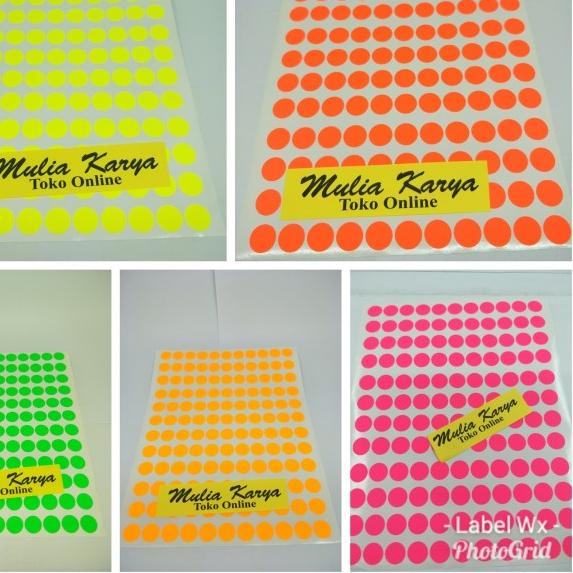 

➻ Label Sticker Bulat Warna Warni 13 mm / bungkus Per Warna cce ☼