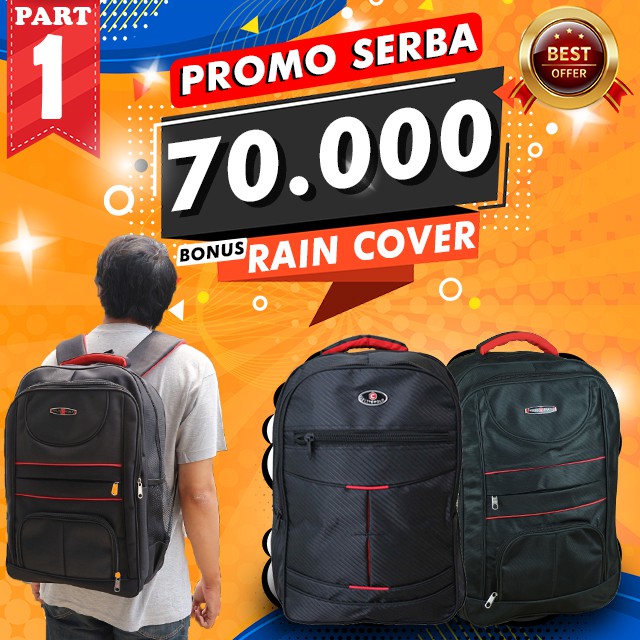 SERBA 70 RIBU TAS PRIA RANSEL SEKOLAH SD SMP SMA KULIAH KERJA LAPTOP MURAH TERBARU AWET BERKUALITAS