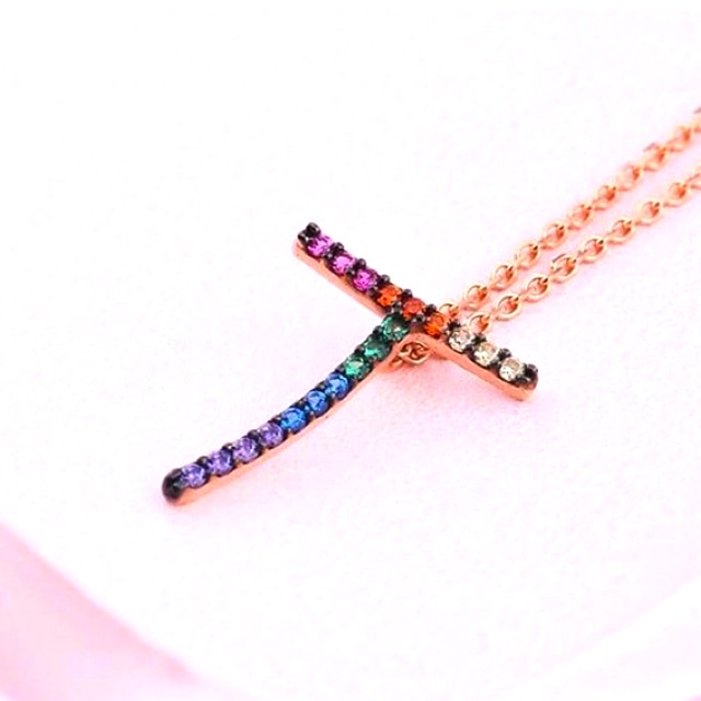 Leontin alphabet leontin huruf leontin inisial leontin abjad leontin kalung wanita full pernata