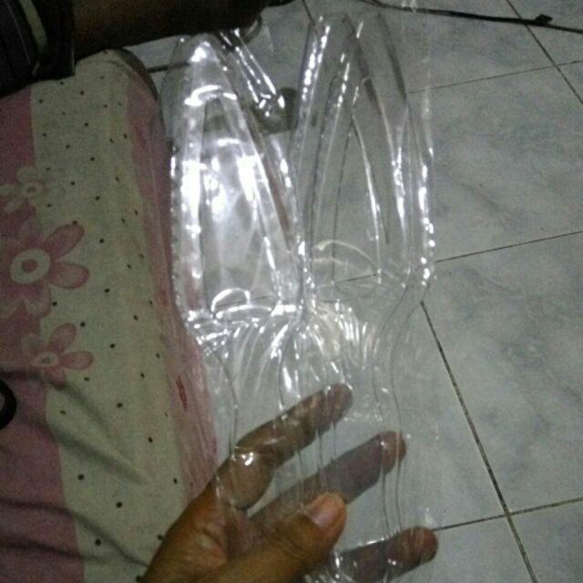 10 Pcs Pisau Kue Plastik Bening / Pisau Cake Kue Tart