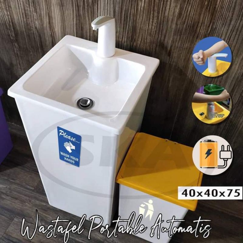 wastafel portable kran otomatis one touch