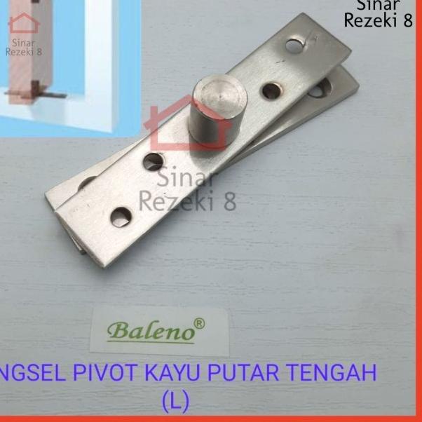☇ Engsel Pivot Putar Tengah L / Putar Pintu Jendela Ayun Kayu ♖