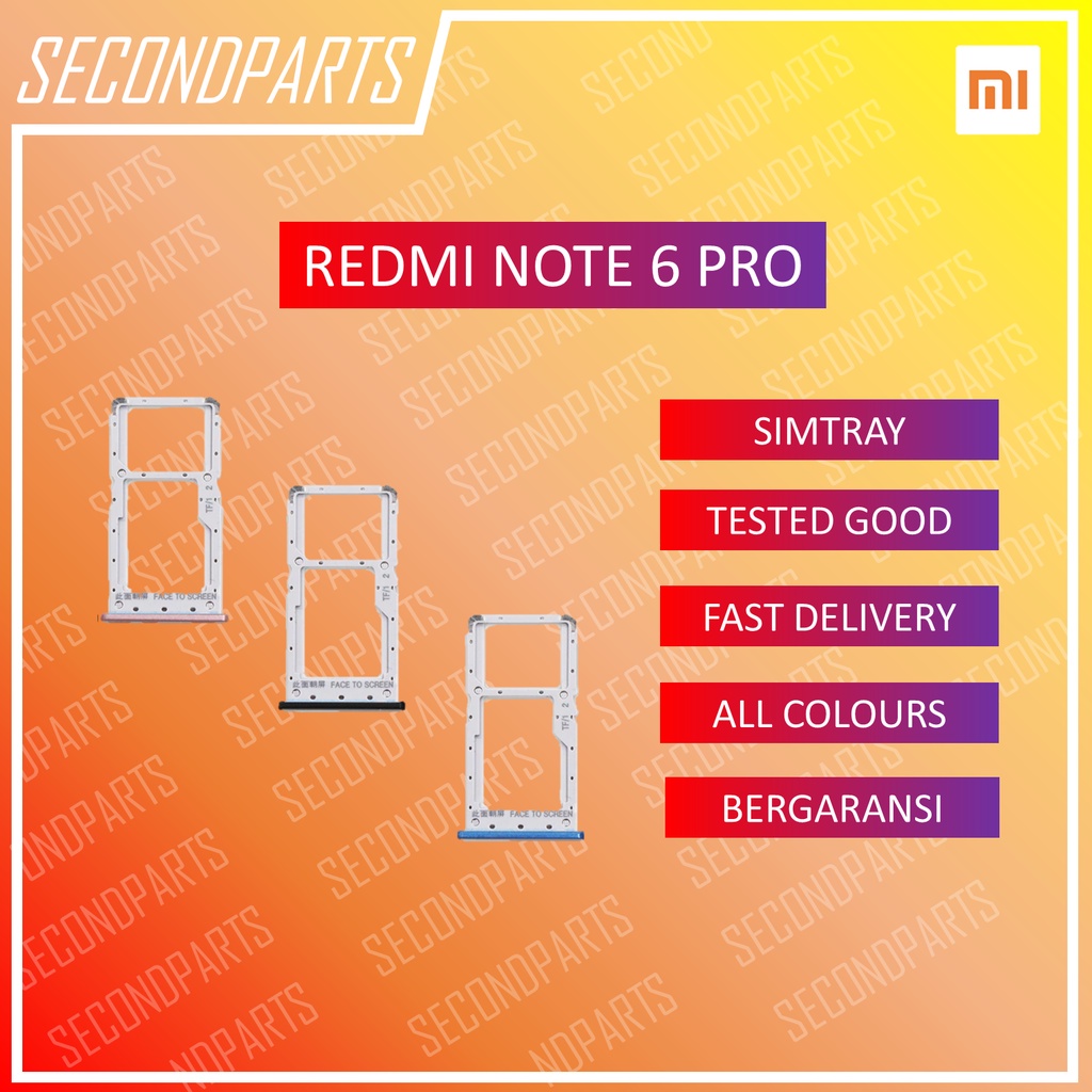 SIM TRAY SLOT SIM LOCK XIAOMI REDMI NOTE 6 PRO