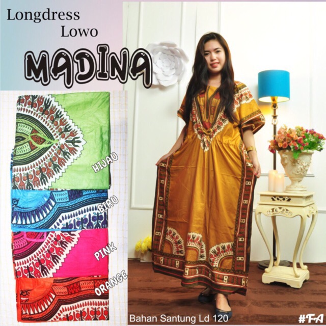 Longdress lowo jumbo madina grosir baju tidur lengan 