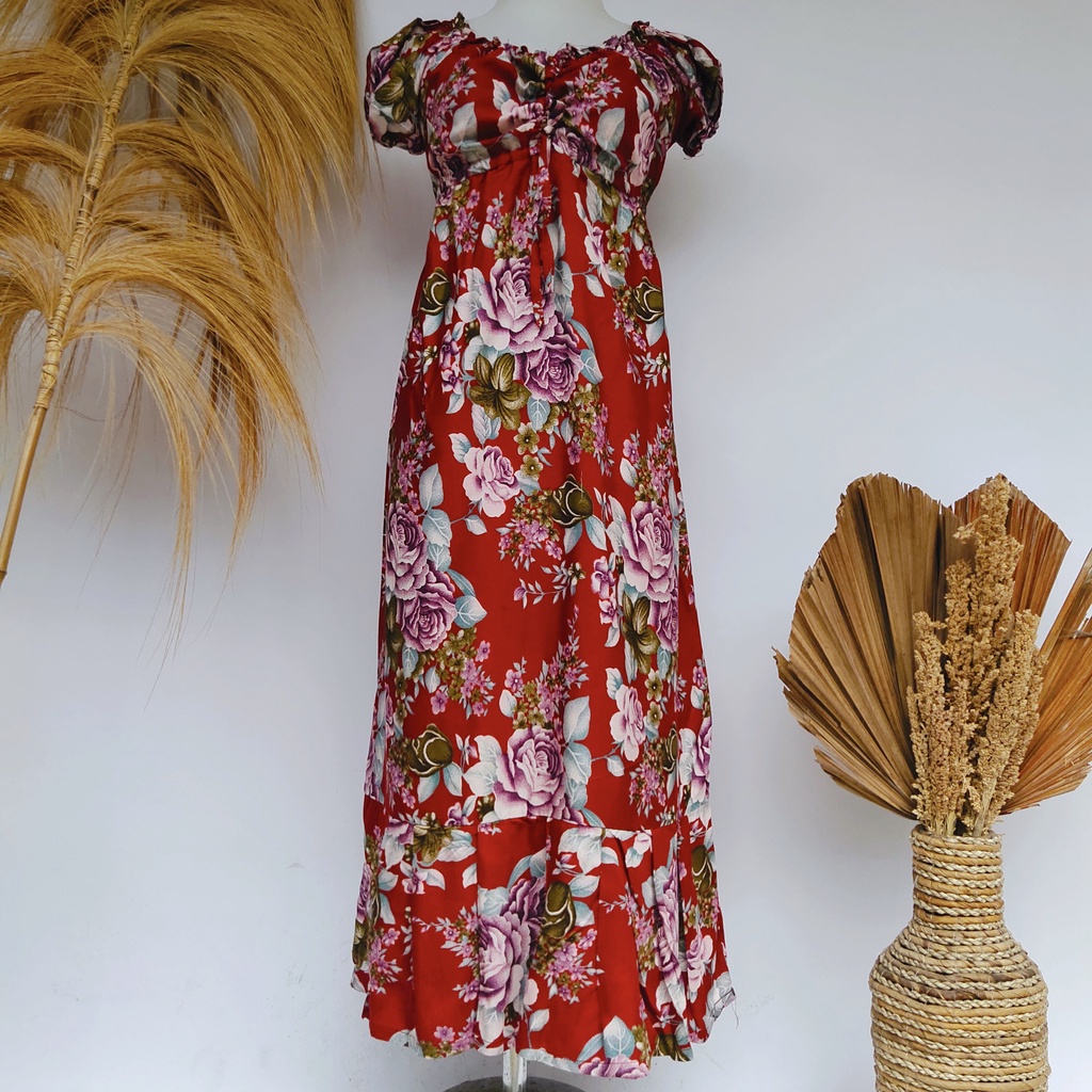 DASTER/DRES CASANDRA POLOS BALI-BOHEMIAN MARUN