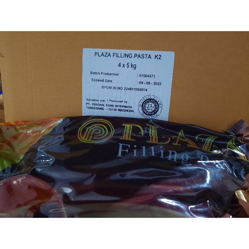 

plaza filling /pasta coklat 4x5kg ( 1 karton )