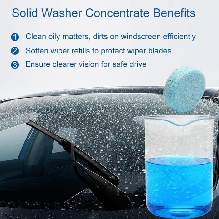 SGS Pil Sabun Pembersih Wiper Kaca Mobil Auto Glass Cleaner 6 Pcs