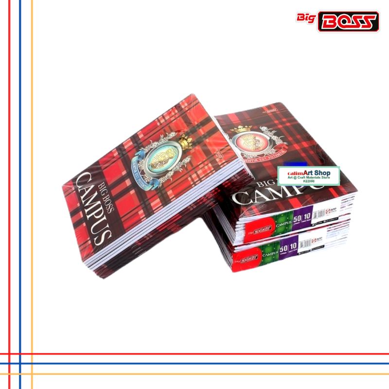 Buku Tulis Big Boss 50 lembar / Buku Tulis Campus (Isi 10 Buku)