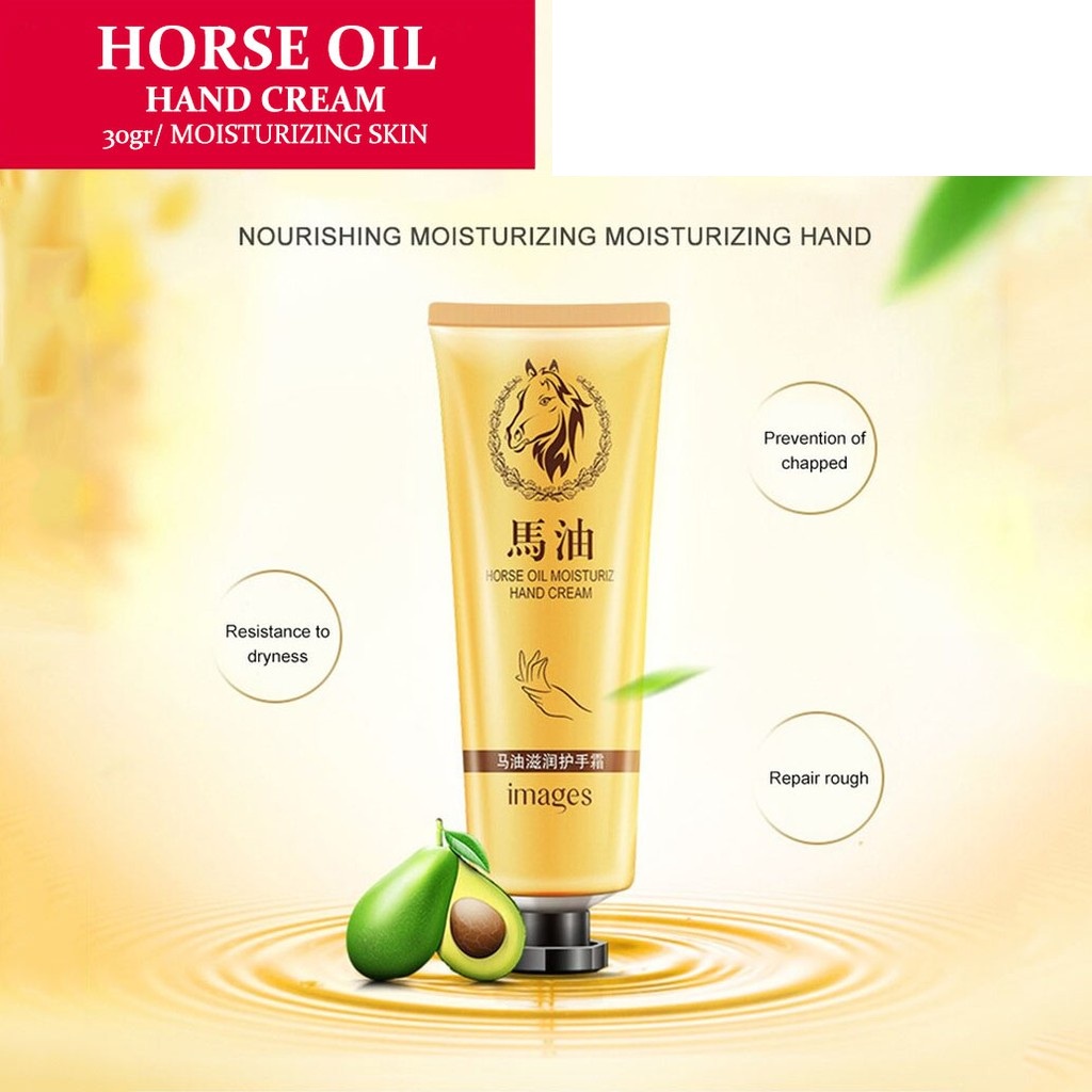 BEAUTY JAYA - Images Hand Cream Horse Oil /Krim Melembabkan Kulit Tangan Kaki Kering Kasar dan Tumit Pecah2