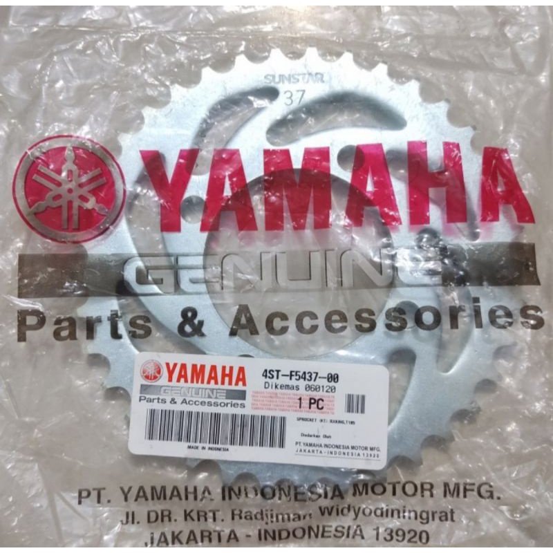 GEAR GIR BELAKANG RX KING 37T SUNSTAR GEAR GIR RX KING ORI YAMAHA YGPP