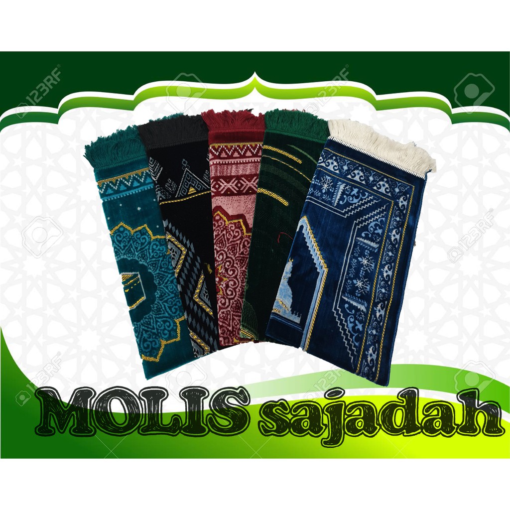 Sajadah Tanggung/Sajadah MIDI/Sajadah Satu Shaff ukuran 55x110 Perlengkapan Sholat