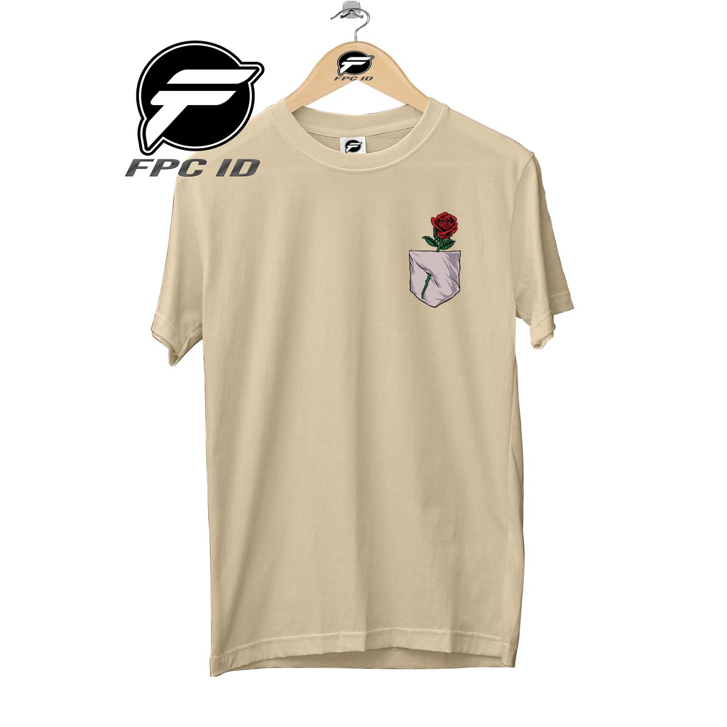 Kaos Santai Flower Like Pocket Cotton Combed 30s Pakaian Distro Jumbo Pilihan Favorit Fpc Id