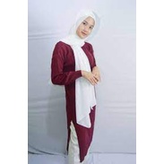 KARENINA TUNIK RAJUT / Karenina Long Tunik / Baju Muslim / Elysa midi dress / Rajut Tunik Premium / Sweater Wanita / Long tunik rajut Karenina Slit / Fashion Wanita / Rajut-Maroon