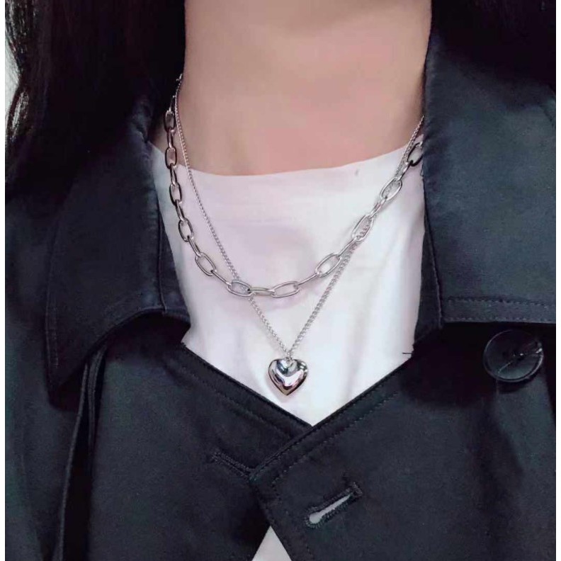 Kalung Double Layers Kalung Love Cantik Aksesoris Fashion Dengan Liontin Love Style Terbaru Hot 016