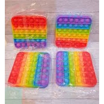 KAGU Fidget Pop It Square Mainan Edukasi Anak Rainbow Popit-6