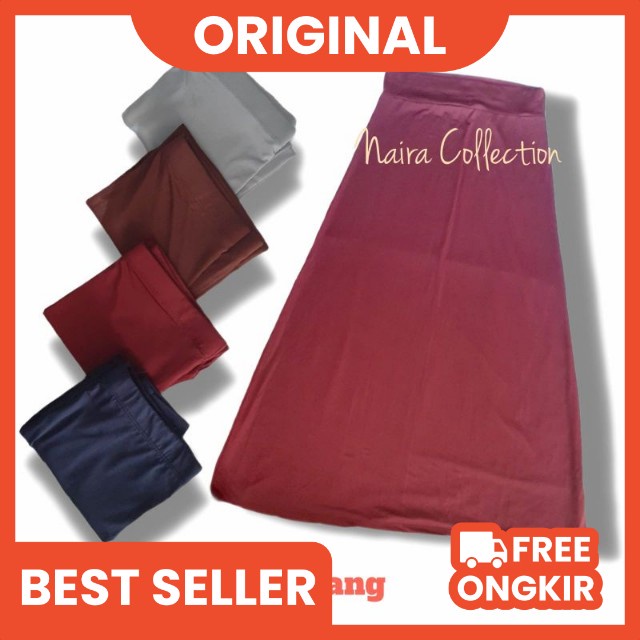 Rok Panjang Spandek All Size Wanita Muslim Murah Bahan Jersey Licin Soft  Best Seller Bisa Cod-2