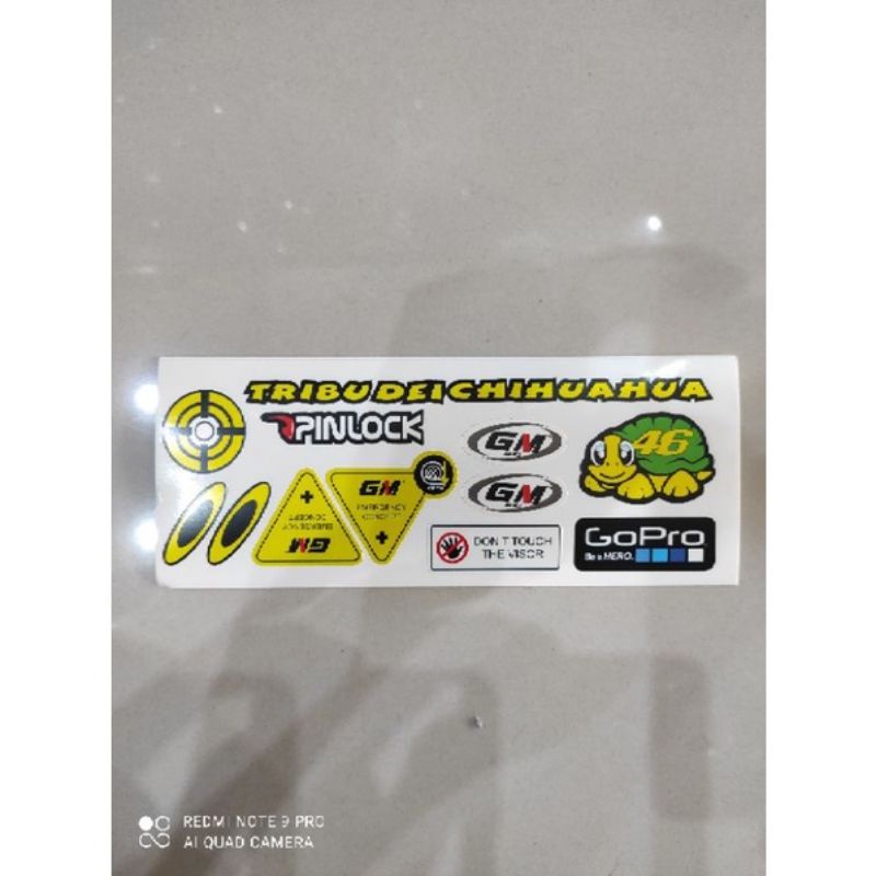 Stiker visor helm gm