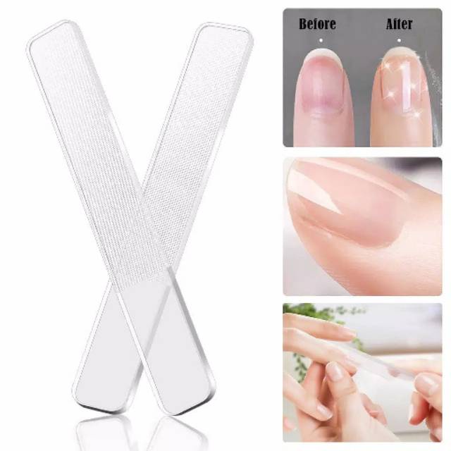 ALAT KIKIR KUKU NANO GLASS NAIL POLISHER CRYSTAL KRISTAL / KACA ASAHAN PENGKILAT PERAWATAN KUKU / NAIL FILE BUFFER SHINER