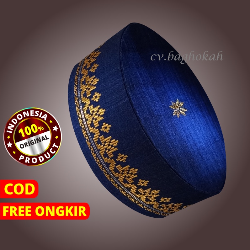 Peci Hitam Kopiah Dewasa Songkok Kopyah Dewasa Kopeah Songket Melayu Batu Bara Motif Anak Laki Laki 