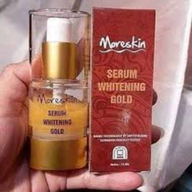 Moreskin Serum Whitening Gold, Serum wajah glowing, serum membuat wajah bersih sehat glowing cerah