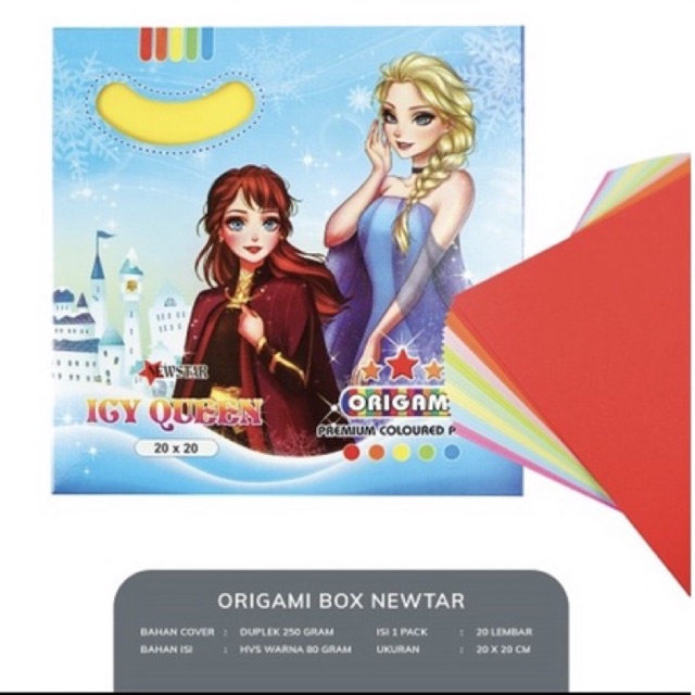 

Kertas Lipat Origami Box Newstar 20x20 cm – 2 Sisi Berwarna