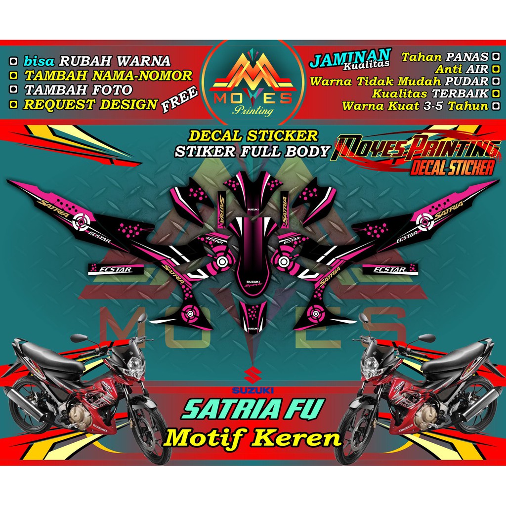stiker decal satria fu 150 - sticker motor satria fu barong - decal satria fu 150 fullbody