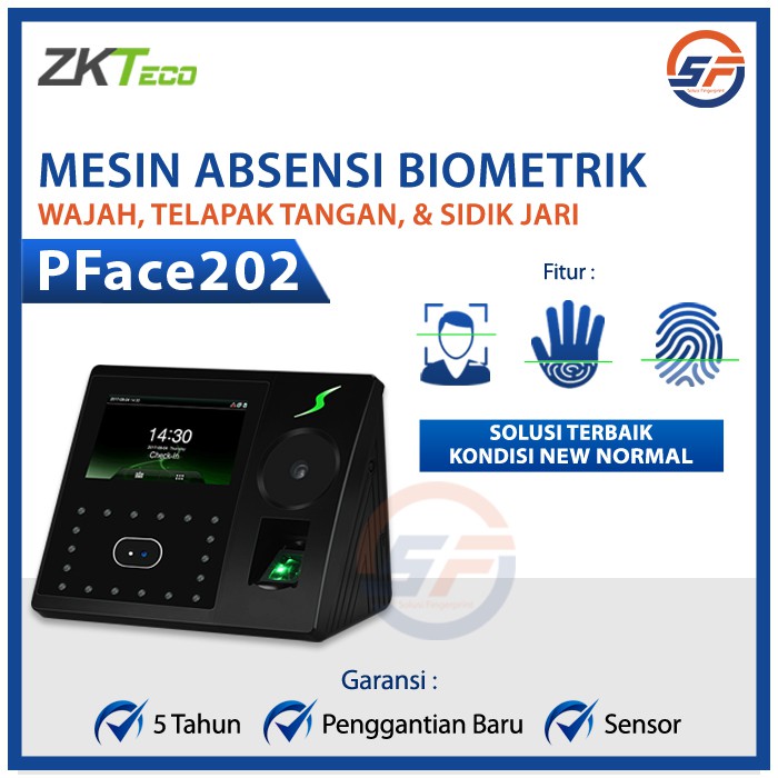 Mesin Absensi Wajah PFace202 Seperti  Mesin Absen Solution X801