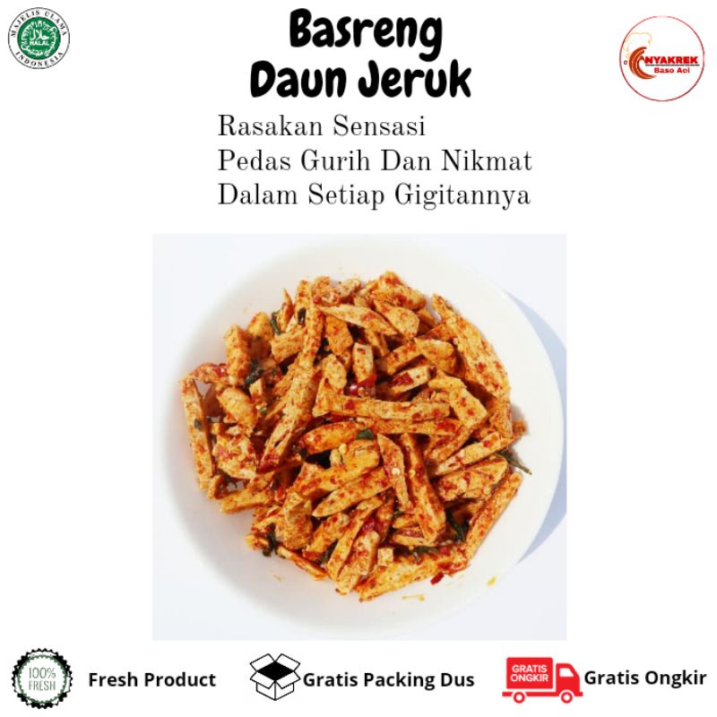 Basreng Daun Jeruk Basreng Pedas Keripik Basreng Cemilan Pedas Snack Camilan Basreng Stik 100 gr-3