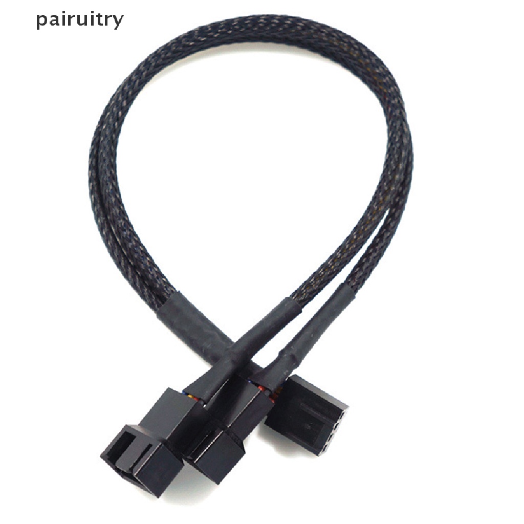 Kabel Ekstension Splitter Kipas Komputer 2 Arah PWM 4Pin / 3Pin Bahan Tembaga Ukuran 27cm