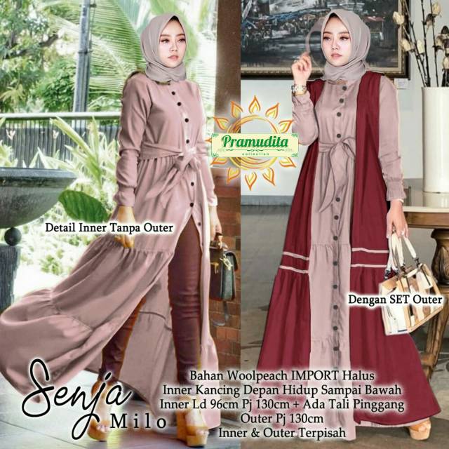 Gamis Senja 2in1 inner+outer//TERLARIS