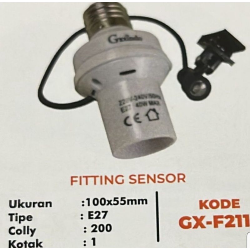 Fiting sensor e27/fiting gantung gaxindo 100% baru