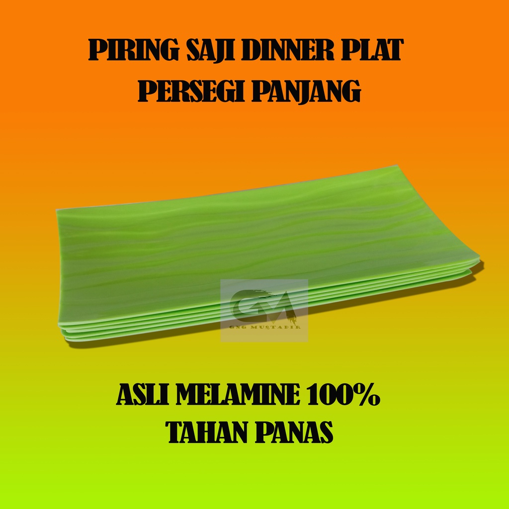 PIRING SAJI MELAMINE PERSGI PANJANG DINNER PLAT SNI TAHAN PANAS