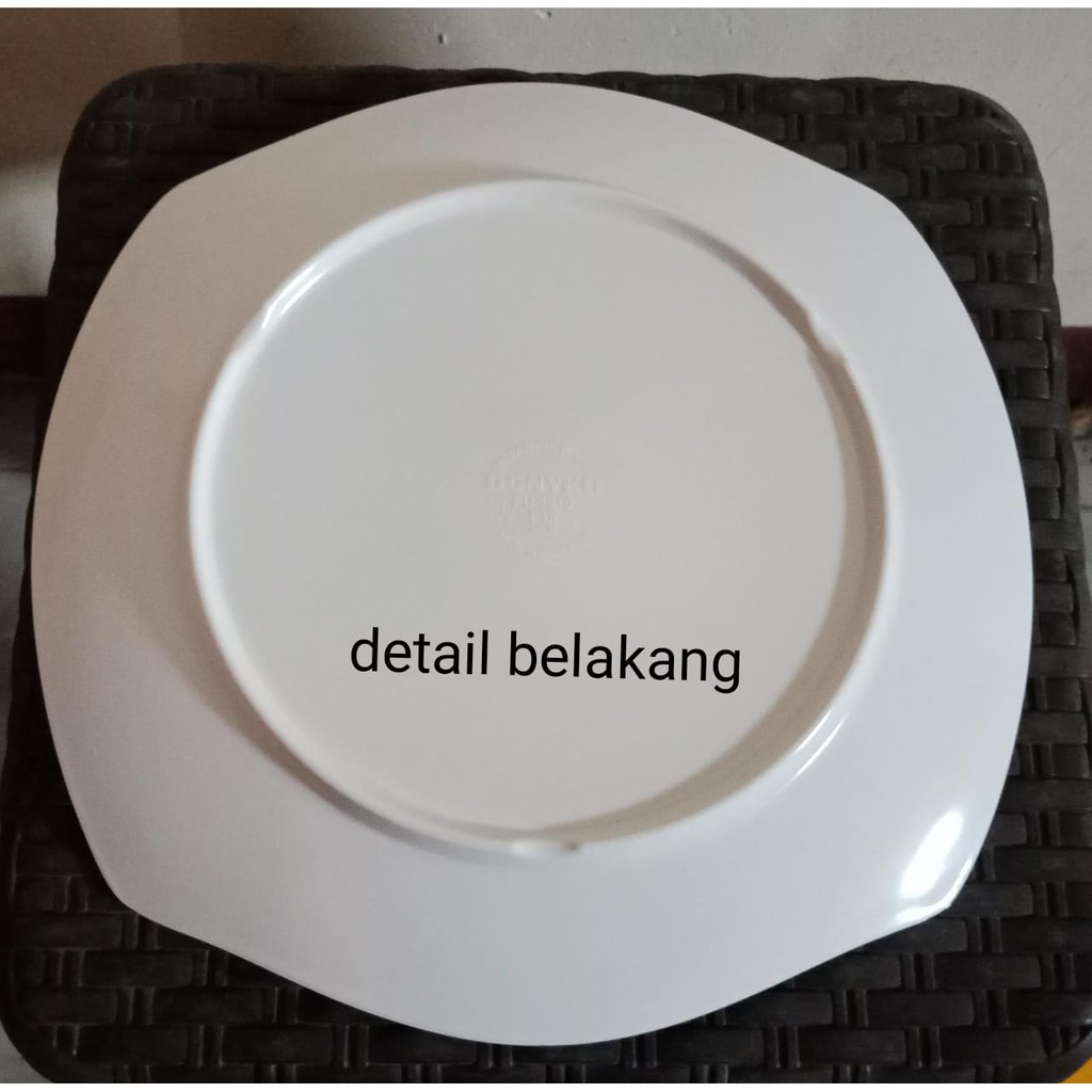 Piring Segi Bunga 10 inch kode PU-1810 Melamine - Harga Satuan (+ Bublewrap &amp; Kardus)