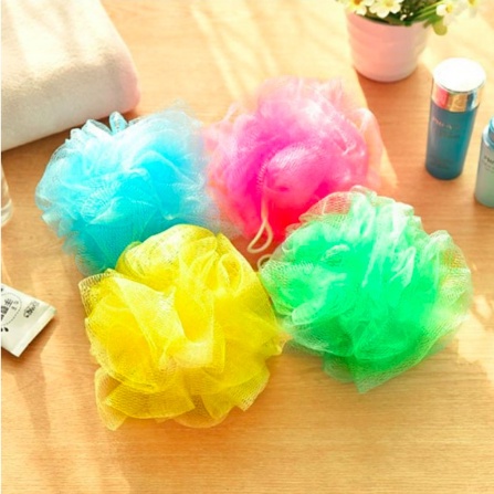 Spons Mandi Jaring Rainbow Spon Sponge Shower Gel Spons Mandi Busa Tebal Bath Puff