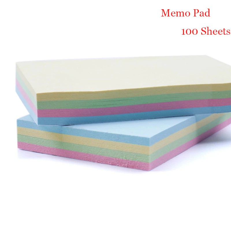 

INDORETAIL | Kantor Alat Tulis Catatan Tempel Memo Pad 100 Halaman Warna Solid Sticker Bookmark