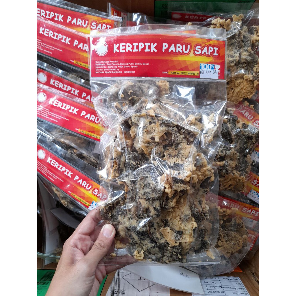 Jual Keripik Kripik Paru Sapi Lauk Dan Cemilan 150g Shopee Indonesia