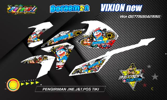 Striping Variasi Vixion New Doraemon Thailook