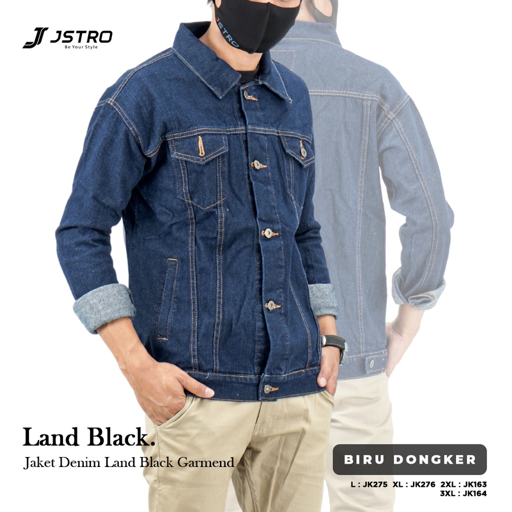 Jstro Jaket Denim Garmen Biru Dongker 2