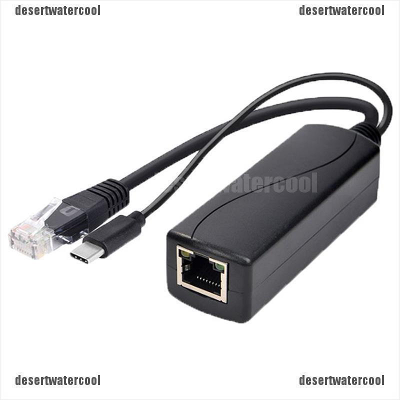 Deid splitter poe usb 48v Ke 5v power over ethernet 802.3af Untuk raspberry