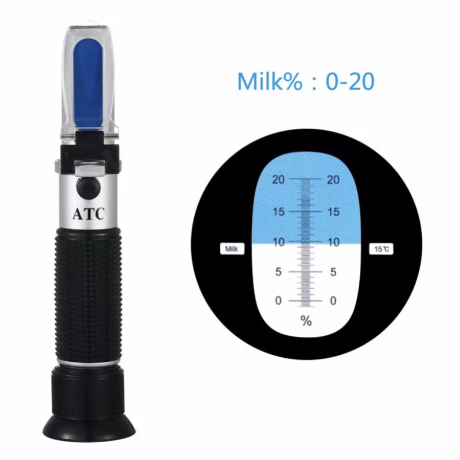 Refractometer 0-20% milk Refractometer 0-20 Produk Kesehatan Susu Konsentrasi 0 - 20 Susu Genggam - B190036