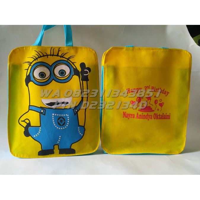 Tas Ulang Tahun Anak  MINION Model Jinjing | Goodie Bag-3